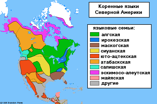 Карта населения северной америки