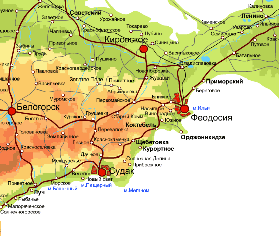 Щебетовка крым карта